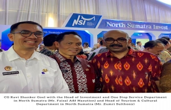 CG Ravi Shanker Goel attended the Harvesting Gerakan Nasional “Karya Kreatif Sumatra Utara” event from Bank Indonesia in North Sumatra, at Maimun Palace on 3 July 2024.